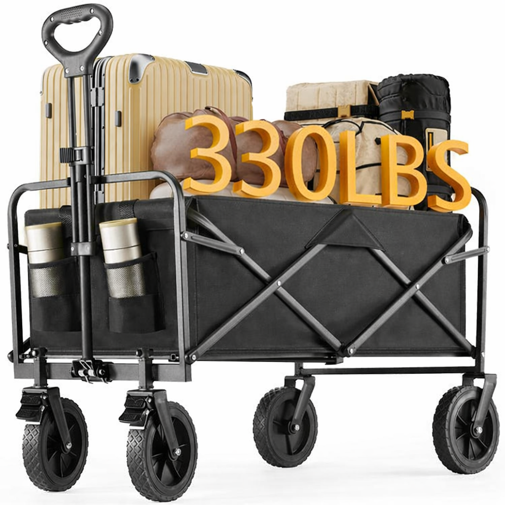 Heavy-Duty Collapsible Folding Wagon Cart – 330 LB Capacity
